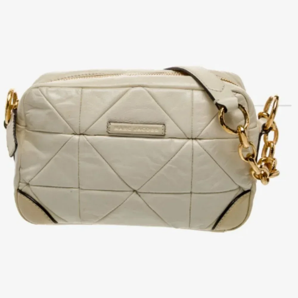 Marc Jacobs Quilted Leather Raquel Ivory Shoulder Bag Spring 2007 collection